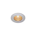 SLV Plafonnier extérieur PATTA-I ROUND DTW rond, rigide, Dim-To-Warm IP65, aluminium brossé gradable