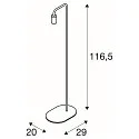 Lampadaire FITU FL avec interrupteur E27 IP20, blanche gradable