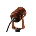SLV Lampe à piquet de terre LED SPIKE avec prise de courant, réglable IP55, rouille 