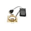SLV Plafonnier encastré PIKA QPAR51 rigide GU10 IP20, laiton poli gradable