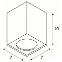 SLV Luminaire de plafond ALTRA DICE CL single GU10, noir 