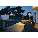 SLV Lampadaire d'extérieur ADEGAN MANILA SL E27 IP44, anthrazit, argent