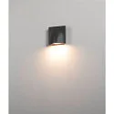SLV LED Outdoor Wall luminaire VILUA I WL, IP54, 16W 3000K 405lm 100°, anthracite