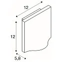 SLV LED Outdoor Wall luminaire VILUA I WL, IP54, 16W 3000K 405lm 100°, anthracite