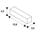 SLV DALI controllable Feed-In for S-TRACK, Earth left, white