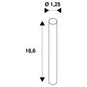 SLV Accessories for TENSEO 12 Volt voltage wire system SUSPENSION SET, black