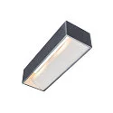 Luminaire mural LOGS IN L haut bas, indirect IP20, aluminium, gris foncé gradable