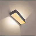 SLV Luminaire mural LOGS IN L haut bas, indirect IP20, aluminium, gris foncé gradable
