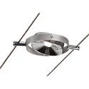 SLV LED Wire luminaire DURNO for TENSEO low-voltage wire system, 9W, 2700K, 360lm, chrome
