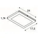 SLV LED Wire luminaire PLYTTA rectangular for TENSEO low-voltage wire system, 9W, 2700K, 580lm, black