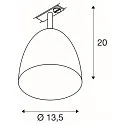 SLV 1-Projecteur monophasé PARA CONE 14 QPAR51 adaptateur monophasé inclus GU10, cuivre