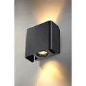 SLV LED Outdoor Wall luminaire MANA OUT, 12W, 60°, 3000K, 325lm, IP65, dimmable, anthracite