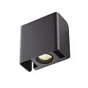 SLV LED Outdoor Wall luminaire MANA OUT, 12W, 60°, 3000K, 325lm, IP65, dimmable, anthracite