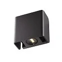 SLV LED Outdoor Wall luminaire MANA OUT, 12W, 60°, 3000K, 325lm, IP65, dimmable, anthracite