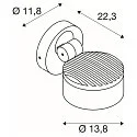 SLV Projecteur d'extérieur ESKINA SPOT SENSOR CCT à 1 flamme, avec capteur, CCT Switch, réglable, câblé en continu IP54