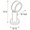 SLV Luminaire en forme de borne ESKINA 30 POLE CCT CCT Switch, réglable IP44 / IP65, anthrazit gradable