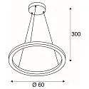Luminaire à suspension ONE 60 DALI IP20, noir  gradable