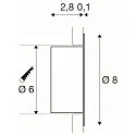SLV Luminaire d'encastrement mural  WORO LED, blanche
