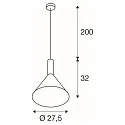 SLV Luminaire à suspension PHELIA 275 E27, or, noir 