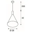SLV Luminaire à suspension PHELIA 280 E27, or, noir 