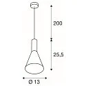 SLV Luminaire à suspension PHELIA 130 PD petit E27 IP20, or, noir  gradable