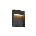 SLV Luminaire mural d'extérieur FLATT angulaire, CCT Switch, commutable IP65, anthrazit, mat 