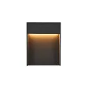 SLV Luminaire mural d'extérieur FLATT angulaire, CCT Switch, commutable IP65, anthrazit, mat 