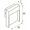 SLV Luminaire mural d'extérieur FLATT angulaire, CCT Switch, commutable IP65, anthrazit, mat 