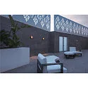 SLV Luminaire mural d'extérieur FLATT SENSOR angulaire, avec capteur, CCT Switch IP54, anthrazit, marron, bois 