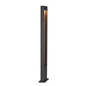 SLV Luminaire d'allées FLATT POLE 100CM IP65, anthrazit, marron, bois 