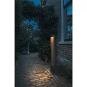 SLV Luminaire d'allées FLATT POLE 100CM IP65, anthrazit, marron, bois 
