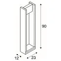 SLV Luminaire d'allées QUAD POLE angulaire, pivotant, commutable IP65, anthrazit 