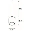 SLV Luminaire à suspension PANTILO 20 E27, cuivre