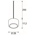 SLV Luminaire à suspension PANTILO 28 E27, cuivre