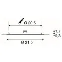 LED Ceiling recessed luminaire SENSER 24 LED, round, 1200lm, IP20, white, 3000K