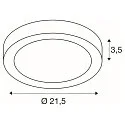 Applique et plafonnier SENSER 24 CW rond IP20, blanche