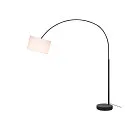 floor lamp FENDA BOW BASIS with switch, without shade, adjustable, with lamp socket E27 IP20, black 