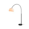 floor lamp FENDA BOW BASIS with switch, without shade, adjustable, with lamp socket E27 IP20, black 
