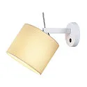 Wall luminaire FENDA, E27 max. 25W, with switch, rotating + swiveling, shade excl., black / chrome