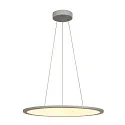 LED Pendant luminaire PANEL 60 DALI LED, round, 42W, 110°, 3000K, 3150lm, gray