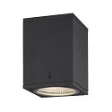 Premium-LED Outdoor Ceiling luminaire ENOLA SQUARE CCT, IP65 IK02, S-size, 9W 3000 / 4000K 510 / 580lm 38°, CRi>90, anthracite