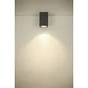 Premium-LED Outdoor Ceiling luminaire ENOLA SQUARE CCT, IP65 IK02, S-size, 9W 3000 / 4000K 510 / 580lm 38°, CRi>90, anthracite