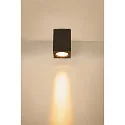 SLV Plafonnier extérieur ENOLA SQUARE CCT IP 65, anthrazit, transparent 