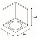SLV Plafonnier extérieur ENOLA SQUARE CCT IP 65, anthrazit, transparent 