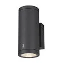 LED Outdoor Wall luminaire ENOLA ROUND UP/DOWN CCT, IP65 IK06, M-size, 19W 3000/4000K 740/840lm 38°, CRi>90, anthracite