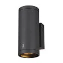 LED Outdoor Wall luminaire ENOLA ROUND UP/DOWN CCT, IP65 IK06, M-size, 19W 3000/4000K 740/840lm 38°, CRi>90, anthracite