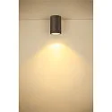 Premium-LED Outdoor Ceiling luminaire ENOLA ROUND CCT, IP65 IK02, S-size, 9W 3000 / 4000K 510 / 580lm 38, CRi>90, anthracite
