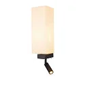 SLV Luminaire mural QUADRASS SPOT avec spot LED E27, laiteux, noir 