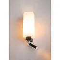SLV Luminaire mural QUADRASS SPOT avec spot LED E27, laiteux, noir 