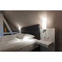 SLV Luminaire mural QUADRASS SPOT avec spot LED E27, laiteux, noir 